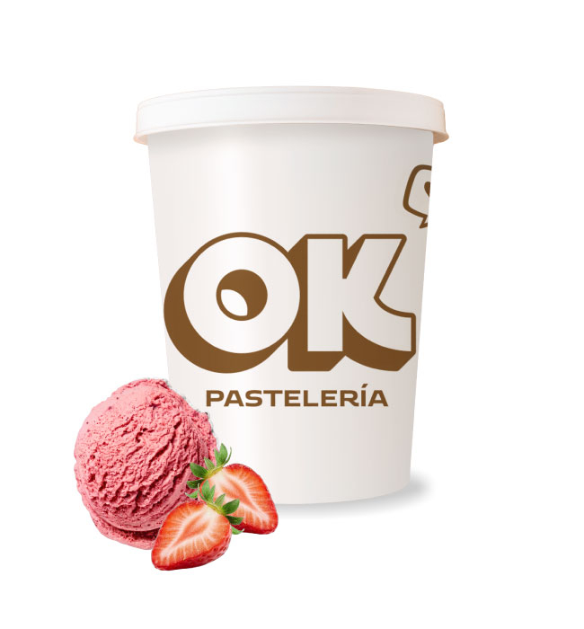 Helado italiano fresa