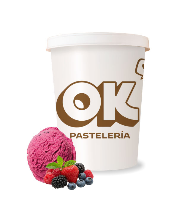 Helado italiano frutos del bosque